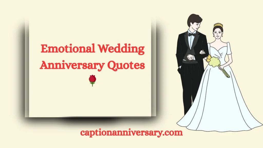 Emotional Wedding Anniversary Quotes 🌹